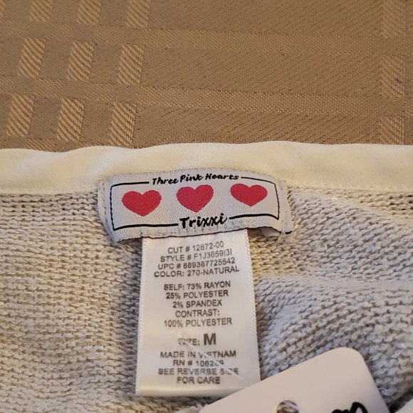 3 pink hearts Trixi multimedia sweater (0380) 💥 - Picture 5 of 5
